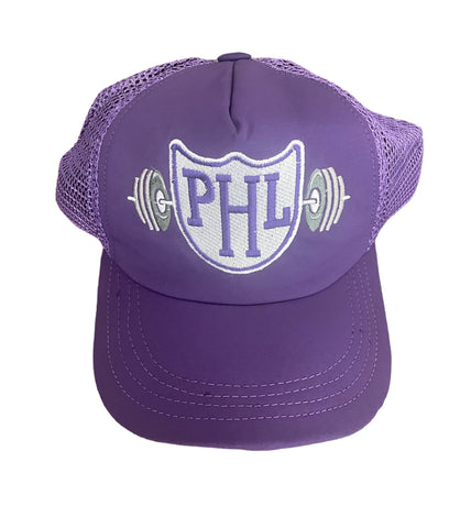 PHL Logo Purple Trucker Hat